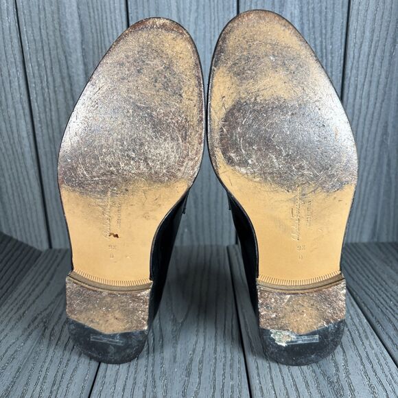 Salvatore Ferragamo Made in Italy Patent Grosgrain Vamp Formal Loafer 9.5 D main image 12